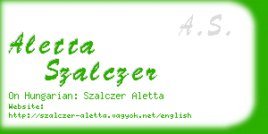 aletta szalczer business card